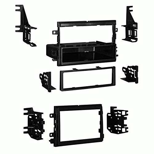 Carxtc Double or Single Din Install Car Stereo Dash Kit for a Aftermarket Radio Fits 2007-2010 Lincoln MKX Trim Bezel is Black Y