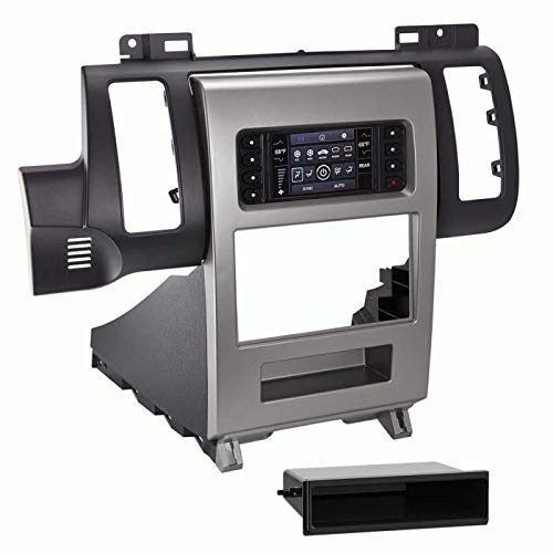 Carxtc Double or Single Din Install Car Stereo Dash Kit, Electronic Harness and Antenna Adapter for a Aftermarket Radio Fits 2010-2012 Ford Flex Trim Bezel is Matte Black