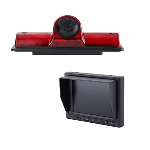 EchoMaster NVK5E Nissan NV 2011-16 Backup camera kit includes CUSTOM FIT CAMERA (PCAM-NV4-N) and 5 inch DASH MOUNT MONITOR (PMON-50-FM)