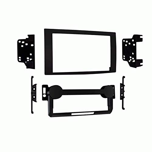 Carxtc Double Din Install Car Stereo Dash Kit for a Aftermarket Radio Fits 2004-2007 Dodge Durango Trim Bezel is Painted Matte Black Non Navigation Replacement