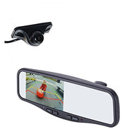 EchoMaster K504R Commercial Grade Backup camera kit includes UNDER LIP MOUNT CAMERA (PCAM-150-N) and 4.3 inch REAR CAMERA DISPLAY MIRROR (PMM-4322-COM-PL)