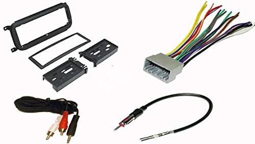 Radio Stereo Install Dash Kit + wire harness + antenna adapter for Dodge Caravan (02-06), Dakota (03-04), Durango (02-03), Intrepid (02-04), Neon(02-04), Ram 3500 (02-05), stratus(02-06), Viper(03-05)