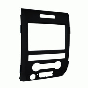 Carxtc Double Din Install Car Stereo Dash Kit for a Aftermarket Radio Fits 2009-2014 Ford F-150 XL W/Cd Trim Bezel is Painted Matte Black Non Navigation Replacement