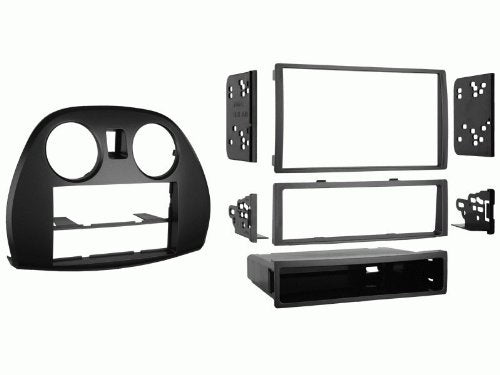 Carxtc Double or Single Din Install Car Stereo Dash Kit for a Aftermarket Radio Fits 2006-2012 Mitsubishi Eclipse Trim Bezel is Silver