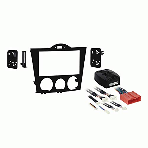 Carxtc Double Din Install Car Stereo Dash Kit for a Aftermarket Radio Fits 2004-2008 Mazda RX-8 Trim Bezel is Painted Black