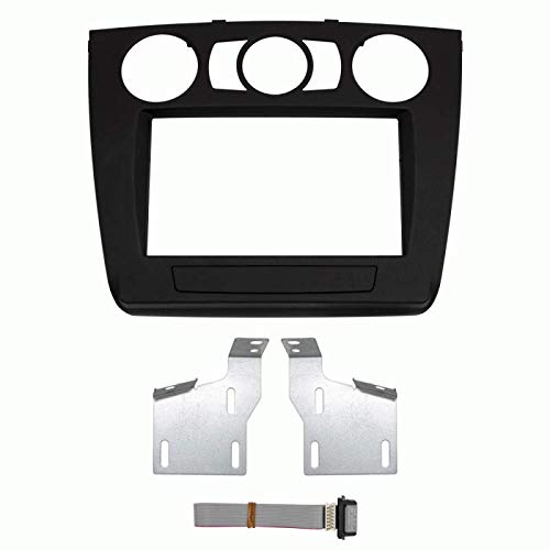 Carxtc Double Din Install Car Stereo Dash Kit for a Aftermarket Radio Fits 2008-2013 BMW 1 Series W/Manual Climate Trim Bezel is Painted to Match The Factory Finish Non Navigation Replacement