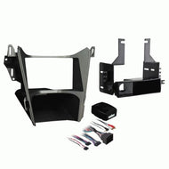 Carxtc Double or Single Din Install Car Stereo Dash Kit, Electronic Harness and Antenna Adapter for a Aftermarket Radio Fits 2010-2015 Chevrolet Equinox w/Monochrome Screen Trim Bezel is Gray