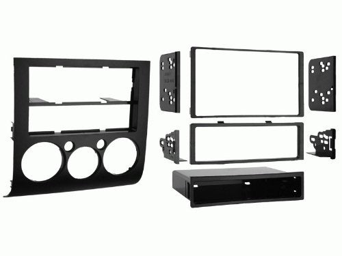 Carxtc Double or Single Din Install Car Stereo Dash Kit for a Aftermarket Radio Fits 2004-2006 Mitsubishi Galant w/Automatic Climate Controls Trim Bezel is Black