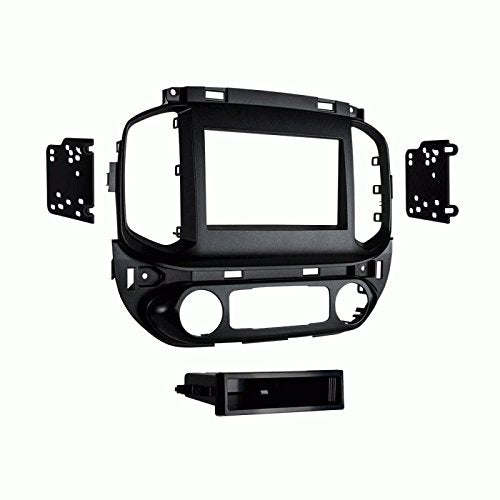 Carxtc Double or Single Din Install Car Stereo Dash Kit for a Aftermarket Radio Fits 2019-2020 GMC Canyon Trim Bezel is Metal Grey