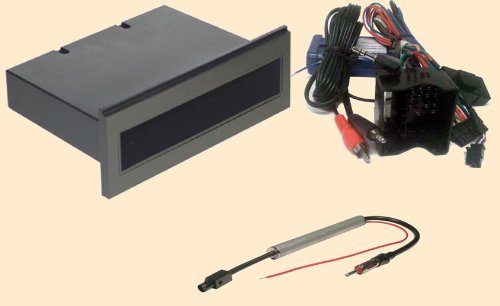 Radio Stereo Install Dash Kit single din + Steering control wiring + canbus wire harness + antenna adapter for VW Volkswagen Jetta Passat Golf 2002 2003 2004 2005 - Only works when Replacing a Factory double din system like a Monsoon