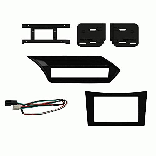 Carxtc Double Din Install Car Stereo Dash Kit for a Aftermarket Radio Fits 2010-2013 Mercedes E-Class Sedan, Wagon Trim Bezel is Painted Black