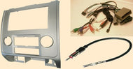 Radio Stereo Install Silver Dash Kit (single and double din) + Steering control wiring + canbus wire harness + antenna adapter for Ford Escape Black Dash (2008 2009 2010 2011 2012), Mazda Tribute (2009-2012), Mercury Mariner (09-2010)