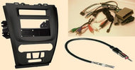 Radio Stereo Install Black Dash Kit (single and double din) + Steering control wiring + canbus wire harness + antenna adapter for Ford Fusion 2010 2011 2012 and Mercury Milan 2010
