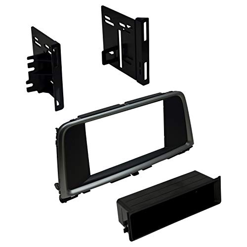 Carxtc Stereo Install Dash Double Din or Single Din Radio Fits Kia Optima 2016-2018 Satin Gray Trim