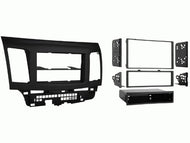 Carxtc Double or Single Din Install Car Stereo Dash Kit for a Aftermarket Radio Fits 2014-2017 Mitsubishi Lancer, Lancer Sportback Trim Bezel is Matte Black