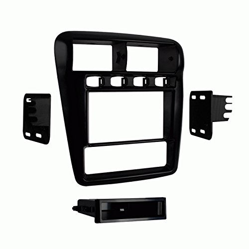 Carxtc Double and Single Din Install Car Stereo Dash Kit, Wire Harness and Antenna Adapter for a Aftermarket Radio Fits 1997-2002 Chevrolet Camaro Trim Bezel is Black