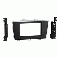 Carxtc Double Din Install Car Stereo Dash Kit for a Aftermarket Radio Fits 2018-2019 Subaru Legacy and Outlook All Except 2.5I Trim Trim Bezel is Painted Black with Silver Trim