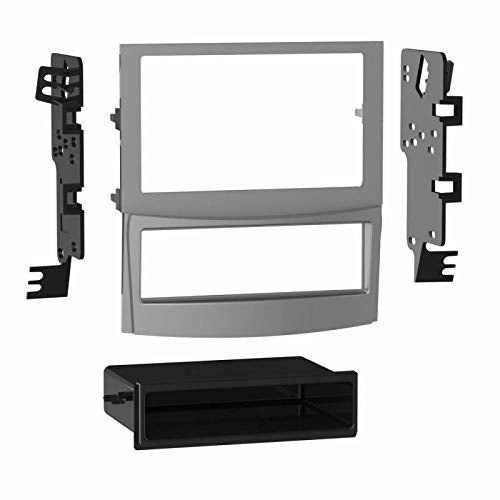 Carxtc Double Din Install Car Stereo Dash Kit for a Aftermarket Radio Fits 2010-2012 Subaru Legacy and Outlook Trim Bezel is Painted Silver Replace Navigation