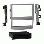 Carxtc Double Din Install Car Stereo Dash Kit for a Aftermarket Radio Fits 2010-2012 Subaru Legacy and Outlook Trim Bezel is Painted Silver Replace Navigation