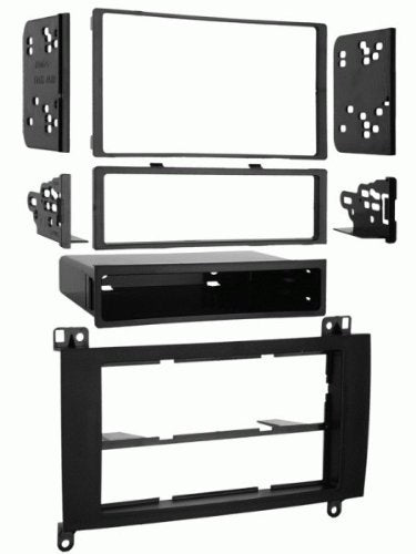 Carxtc Double or Single Din Install Car Stereo Dash Kit for a Aftermarket Radio Fits 2010-2017 Mercedes Sprinter Radio Delete Trim Bezel is Black