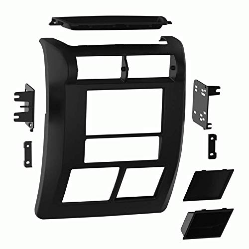Carxtc Double Din Install Car Stereo Dash Kit for a Aftermarket Radio Fits 1997-2002 Jeep Wrangler Trim Bezel is Black
