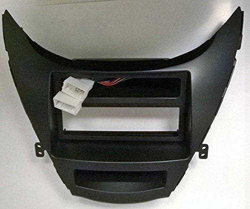 Car Stereo Install Dash Trim Kit and Wire Harness for Installing a New Radio into a Hyundai Elantra Sedan 2011 2012 2013