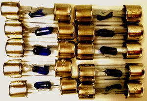 CARXTC AGU Glass Fuse 10 Pack - 50 Amp, Gold with LED (LED Lights up When Fuse Blows)